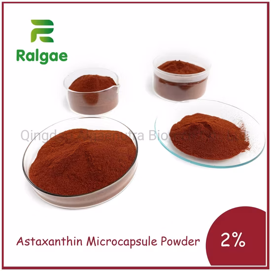 Natural Astaxanthin Microcapsule Powder Cold Water Soluble Cws 1% and 2% Astaxanthin